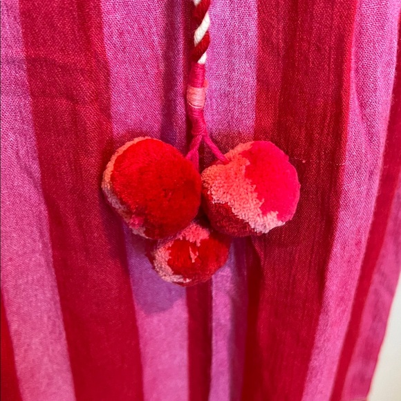 Anthropologie Blank London Lyndsey Tiered Tunic Dress Large L Pink Combo Boho - Picture 3 of 16